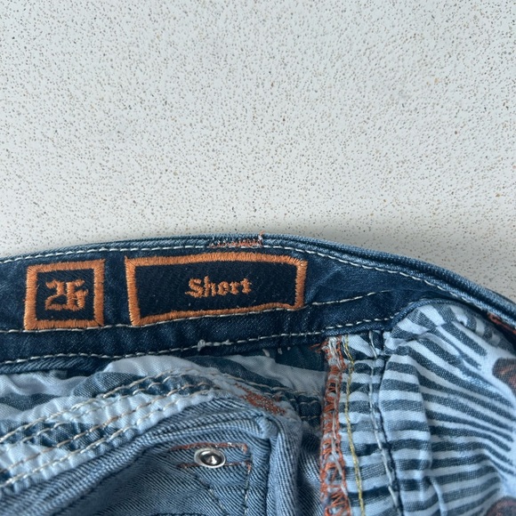 Rock Revival Distressed Dark Blue Denim Cutoff Shorts - Picture 5 of 7